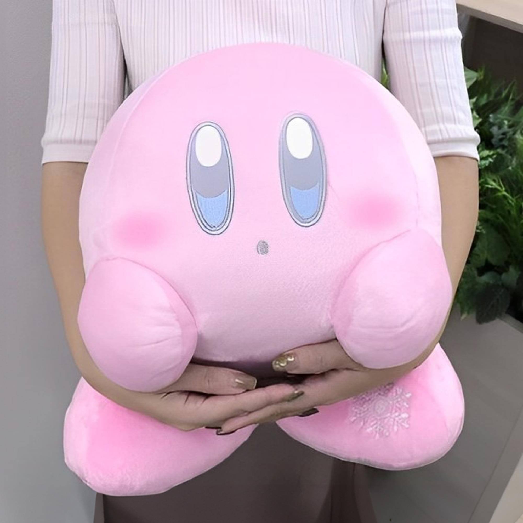 Alt View 2. Little Buddy - Kirby 12 Inch Plush Toy | Snow Version - Pink.