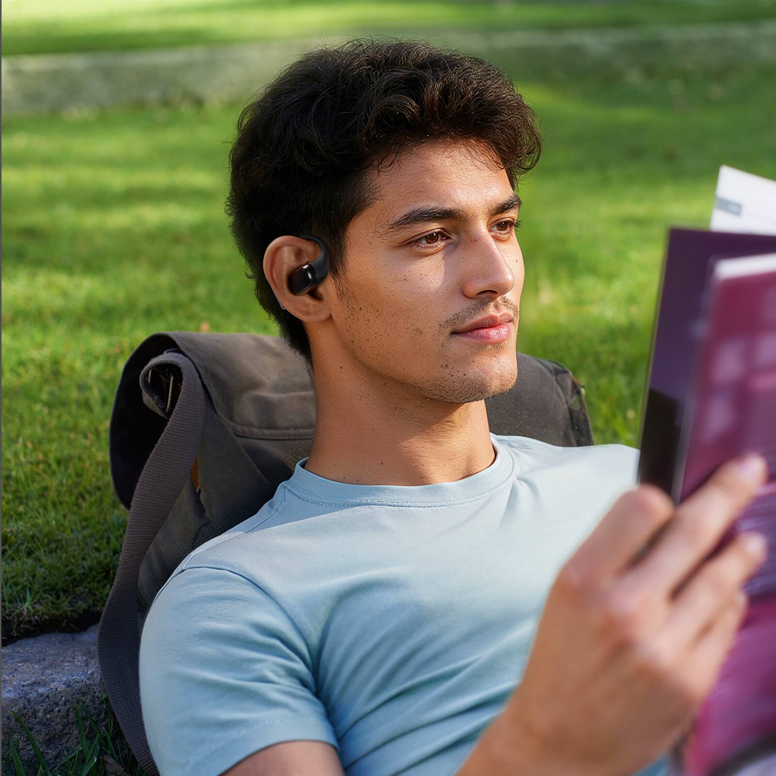 Alt View 9. Tronsmart - OpenFly 2 Pro Open-Ear Headphones, True Wireless Bluetooth Earphones with AI ENC 4 Mics Clear Calls, 40H Playtime, IPX5 - Black.