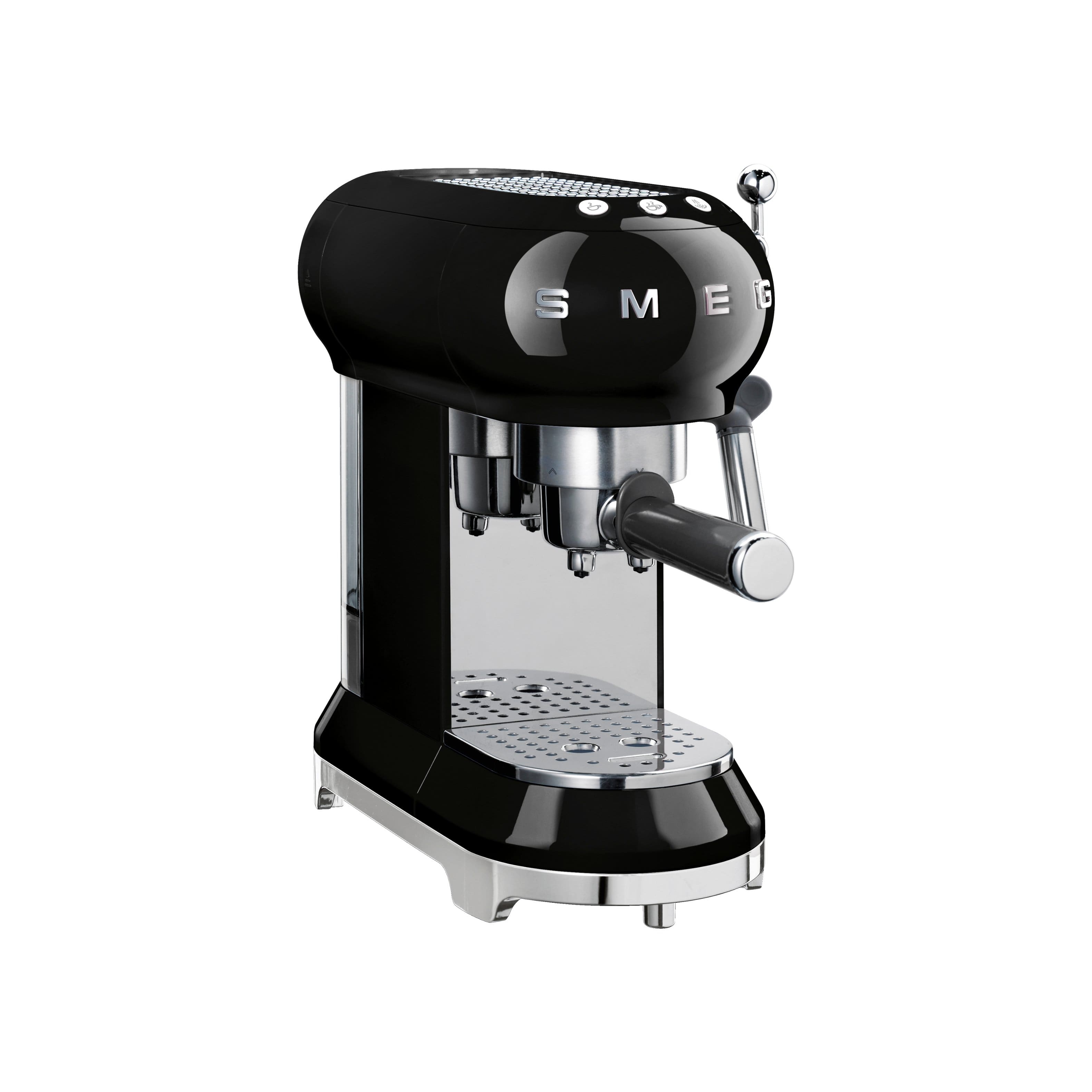 Front. SMEG - SMEG Semi-Automatic Espresso Machine with 15 bar pressure - Black.