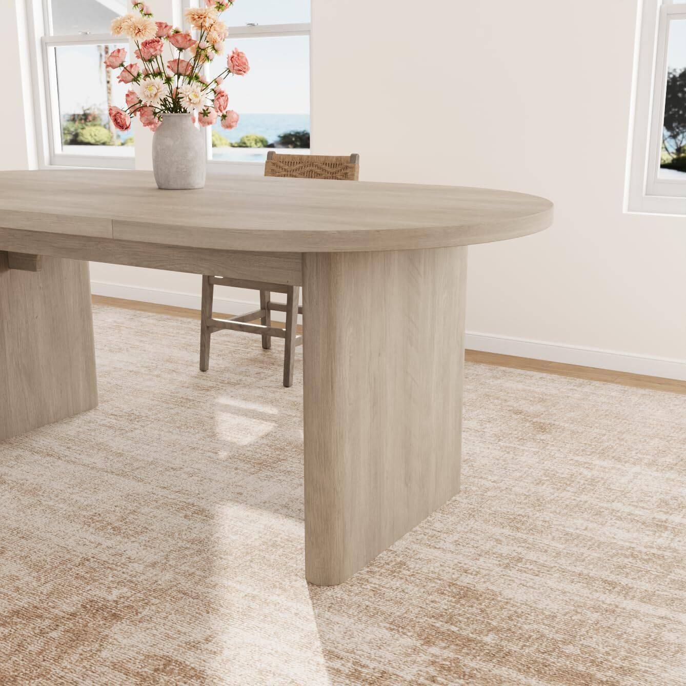 Alt View 2. Acekool - Kitchen Table 70 Oval Dining Table for 6 to 8 People Long Large Kitchen Table for Dining Room, Home Office, Living Room - Multiple colors.