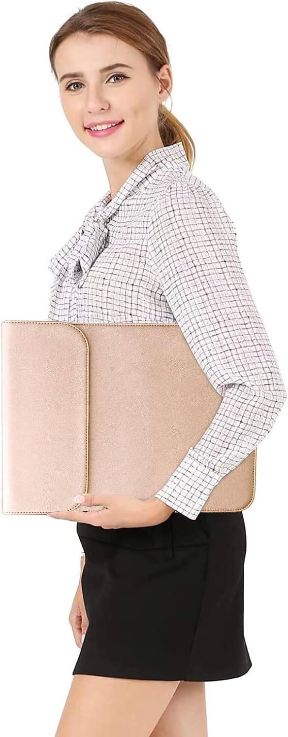 Alt View 2. mosiso - Faux Suede Leather Laptop Sleeve Case 13.3 Inch with Accessory Pouch for MacBook Neo 13 / Air Pro 13 14 M5 M4 M3 M2 M1 - Rose Gold.