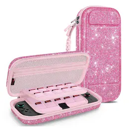 Stock Preferred - Carrying Case for Nintendo Switch 2 (2025) Hard Shell Portable Travel Bag Cover - Glittering Pink
