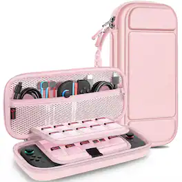 Fintie - Shockproof Carrying Case for Nintendo Switch 2 (2025) Portable Hard Shell Protective Cover, Travel Storage Bag - Rose Gold