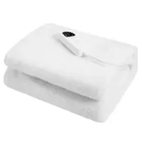 Costway - Massage Table Bed Warmer Heating Pad with 5 Heat Settings & Digital Timer 72''x30'' - White - Front_Zoom