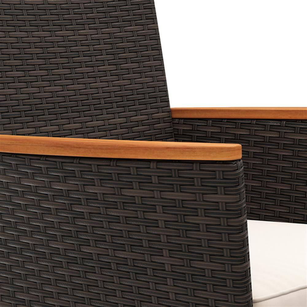 Angle. Kadyn - Patio Furniture Sets,Outdoor & Patio Furniture Sets,4 Piece Patio Wicker Sofa Set 2 Rattan Chairs and Loveseat - Brown.