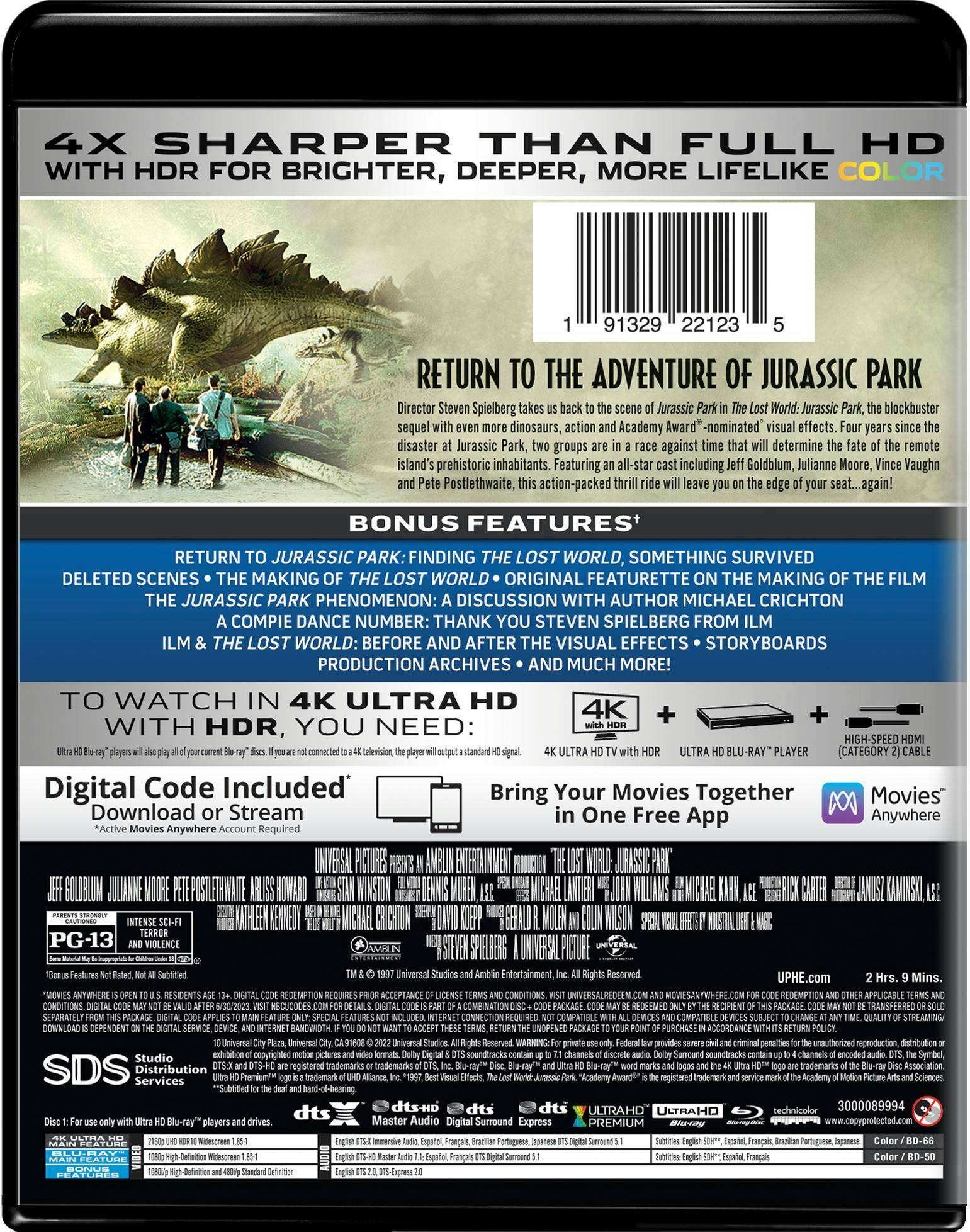 Back. The Lost World - Jurassic Park 2 (4K Ultra HD + Blu-ray + Digital Download) [UHD].
