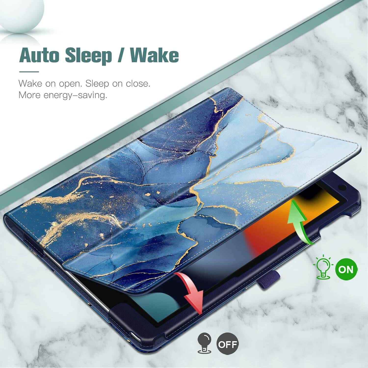 Auto Sleep / Wake  
Wake on open. Sleep on close.  
More energy-saving.  

ON  
OFF