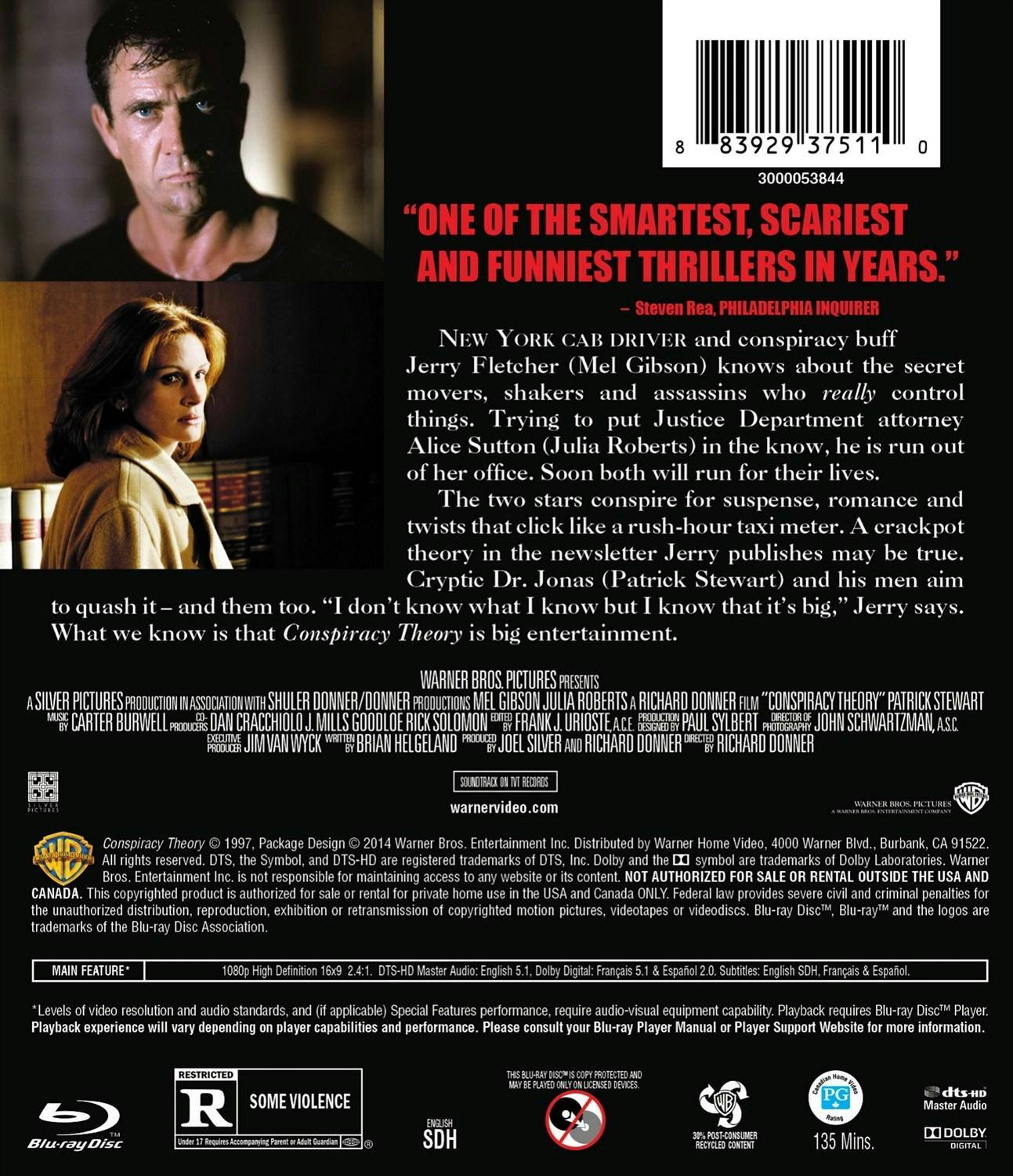 Back. Conspiracy Theory [Blu-ray].
