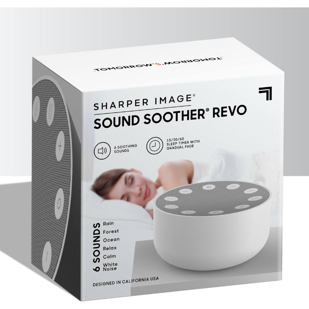 Tomorrow Image Sharper Soother Revo Sound 15/30/60 with Sleep Timer and Soothing Gradual Fade Sounds: Rain Forest, Ocean, Relax, Calm, White Noise. Designed in California, USA.