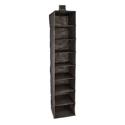 Front. ClosetMaid - ClosetMaid 3145400 8 Shelf Wire Hanging Closet Nonwoven Fabric Organizer, Brown - Brown.
