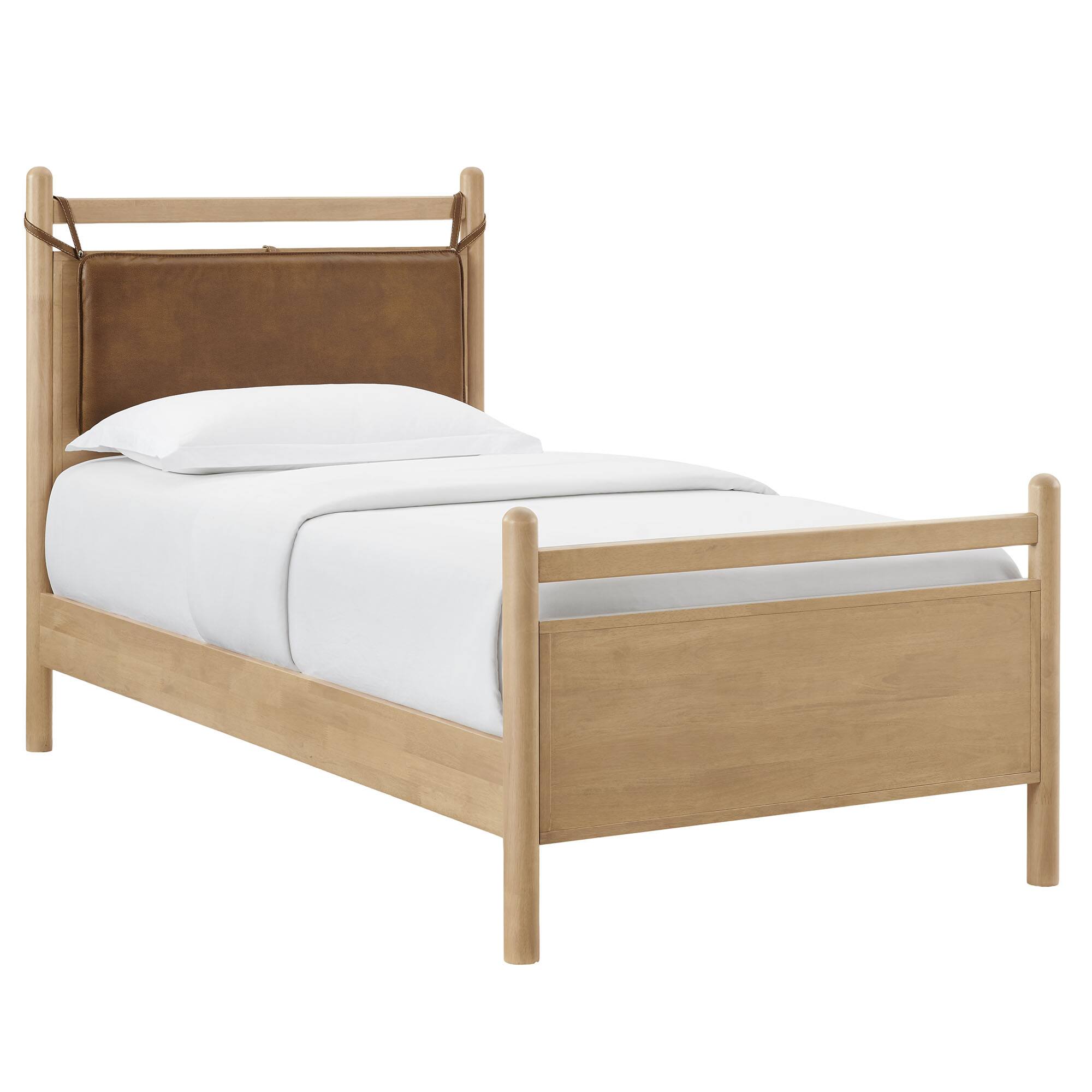 Angle. Modway - Leni Wood Platform Bed Frame by Modway - Light Oak Canyon.