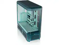 Front. Thermaltake - Thermaltake View 600 TG Full Tower, 420mm Radiator, 480mm GPU, Teal - Teal.