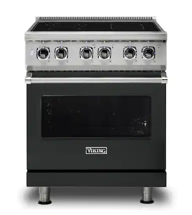 Front. Viking - 5 Series 30" Wide Freestanding Electric Range - Antique Bronze.