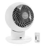 WOOZOO - Compact Globe Oscillating Fan w/ Remote - 5 Speed - White