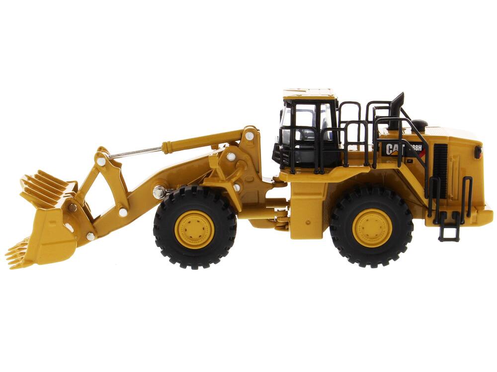 Angle. Diecast Masters - CAT Caterpillar 988H Wheel Loader "Play & Collect!" 1/64 Diecast Model by Diecast Masters - Yellow .