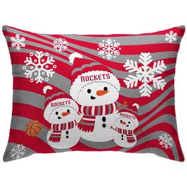 Pegasus - Houston Rockets 20'' x 26'' Holiday Snowman Bed Pillow - Red