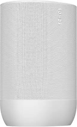 Front. Sonos - Sonos Move 1 Battery-Powered smart Speaker, Wi-Fi and Bluetooth with Alexa Built-in - White.