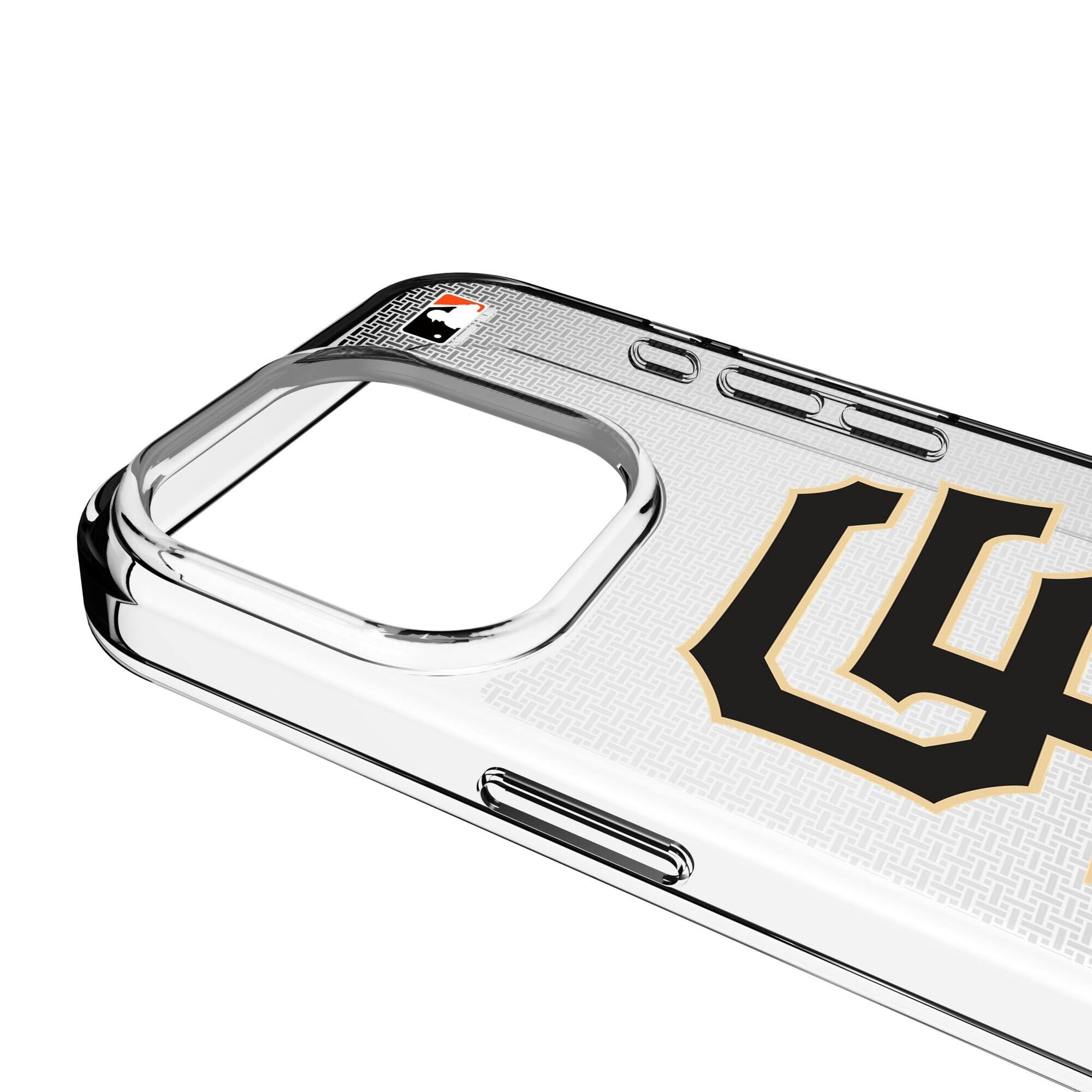 Alt View 2. Keyscaper - San Francisco Giants Linen Logo iPhone Clear Case - 16e - Multicolor.