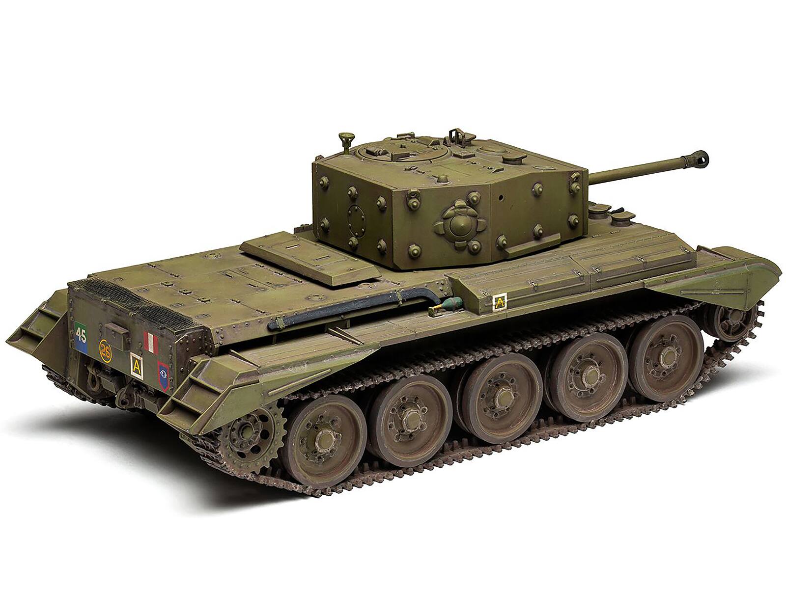 Back. Airfix - Level 3 Model Kit Cromwell Mk.IV / Mk.VI Cruiser Tank with 2 Scheme Options 1/35 Plastic Model Kit by Airfix - Green.