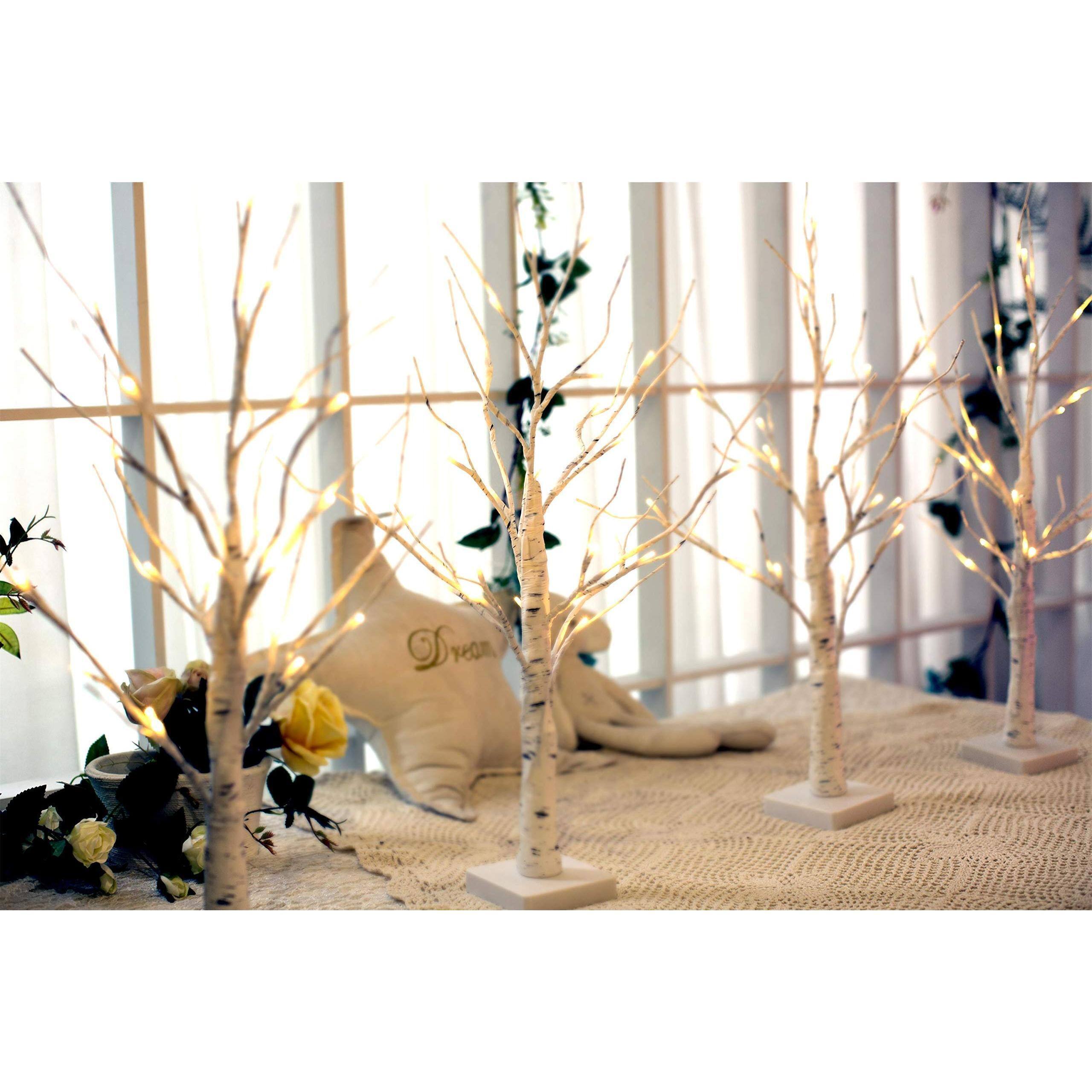 Alt View 8. Paradigms Interiors - Home Decorations Light Up Birch Tree Indoor Christmas Decor Operatedusb Lighted Tabletop Money Lamp Led Lig... - Fairy Tree x2.