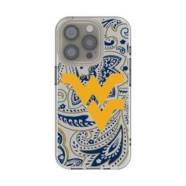 Keyscaper - NCAA - West Virginia Mountaineers iPhone Paisley Design Clear Case - 14 - Multicolor