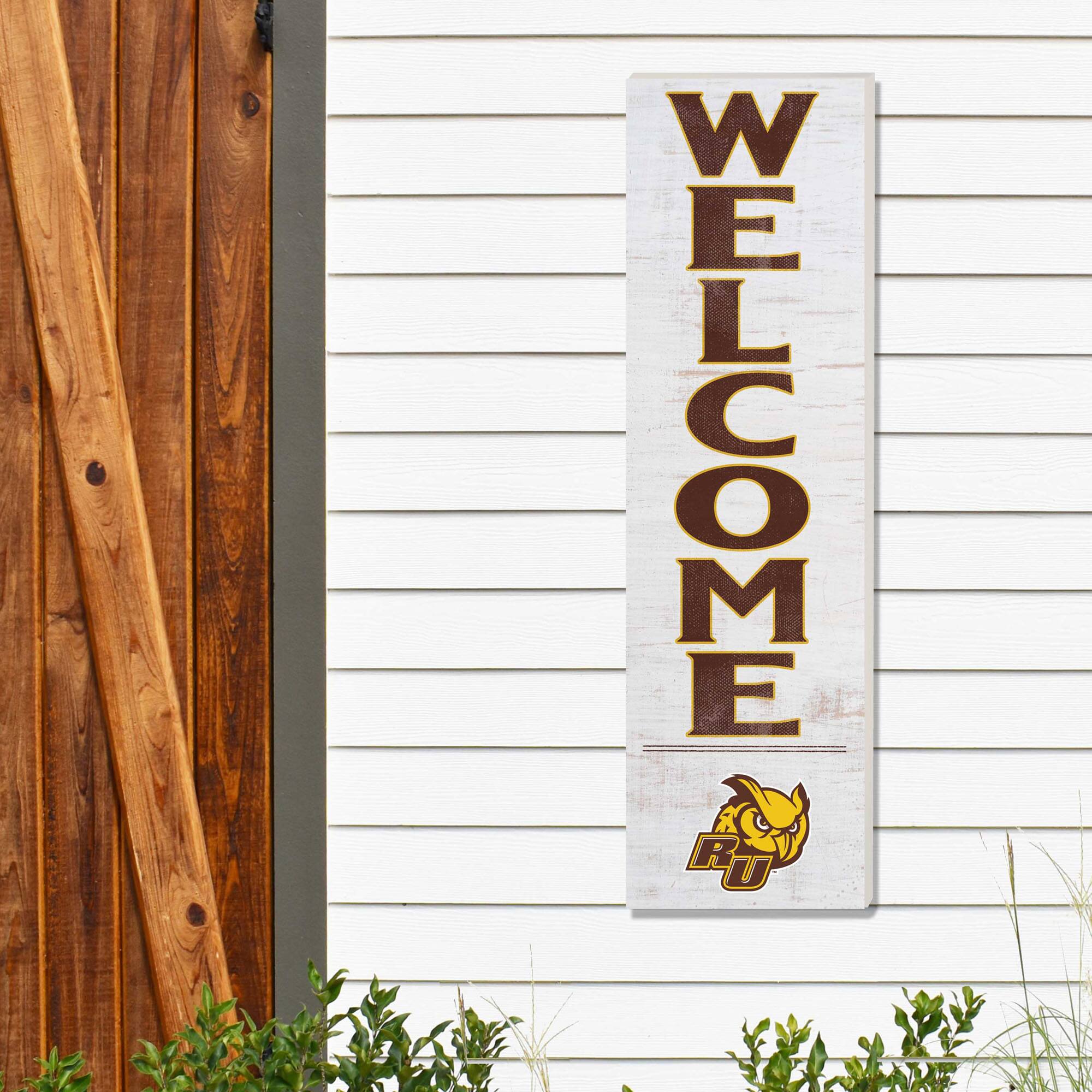 Alt View 1. Jardine - White Rowan Profs 10'' x 35'' Indoor/Outdoor Welcome Sign - White.