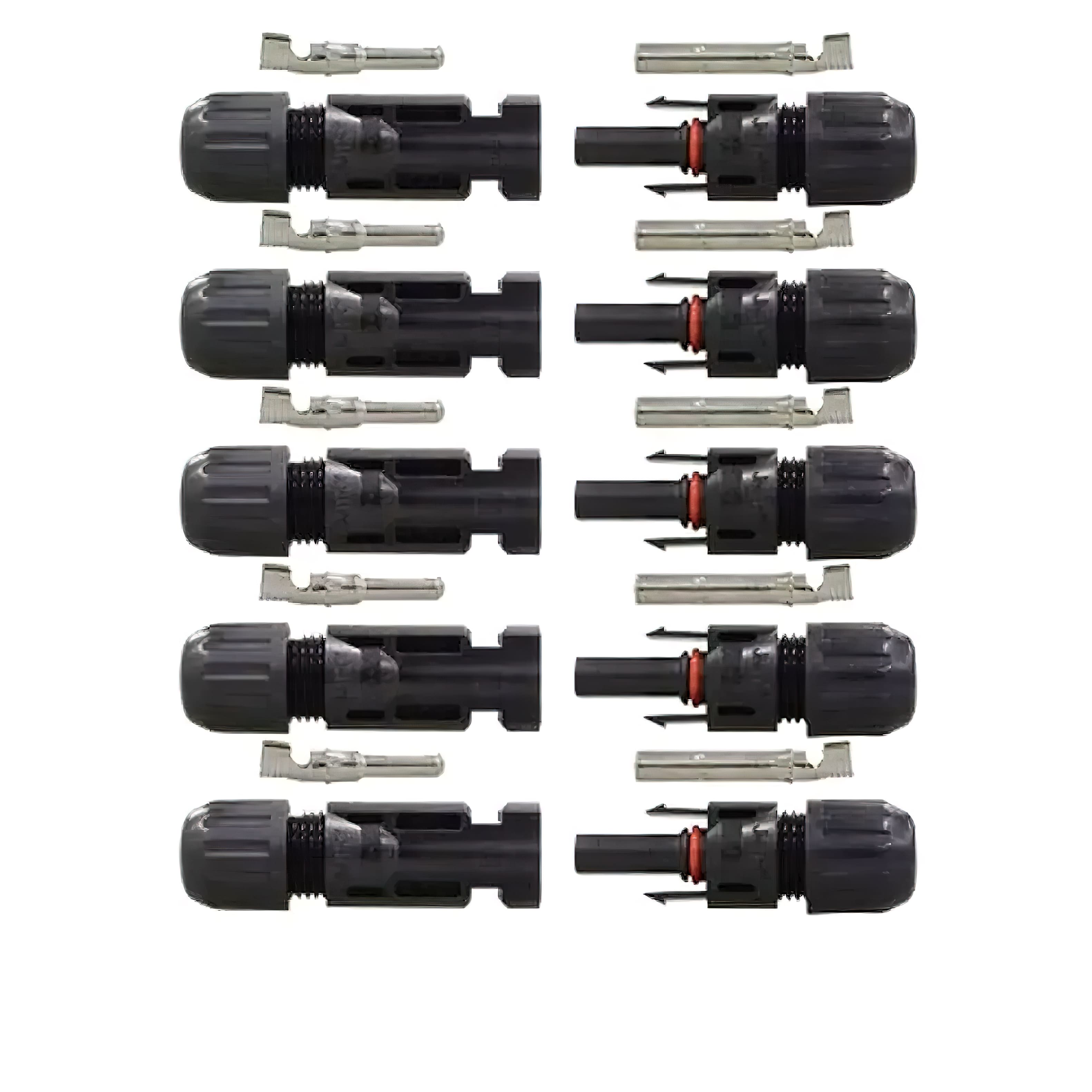 Renogy - Solar Connectors Male & Female - Black - Front_Zoom