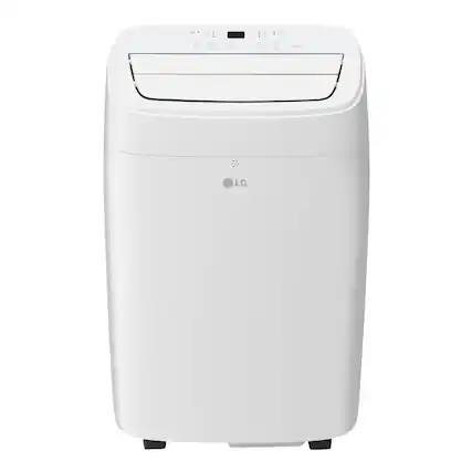 Front. LG - 300 Sq. Ft. Smart Portable Air Conditioner 7,300 BTU - White.