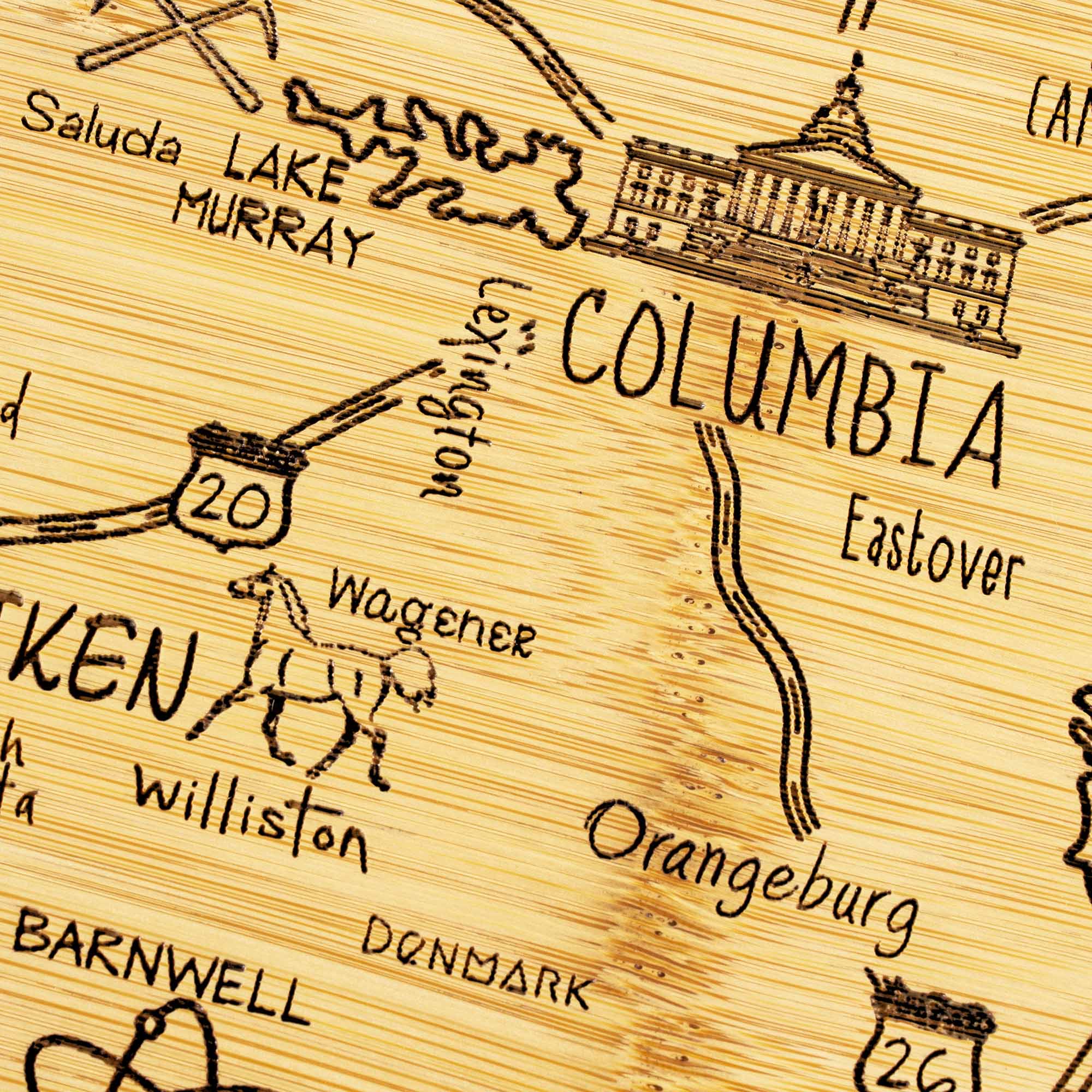 Saluda  
LAKE MURRAY  
COLUMBIA  
Lexington  
Eastover  
Wagener  
Williston  
Orangeburg  
BARNWELL  
DENMARK  
20  
26