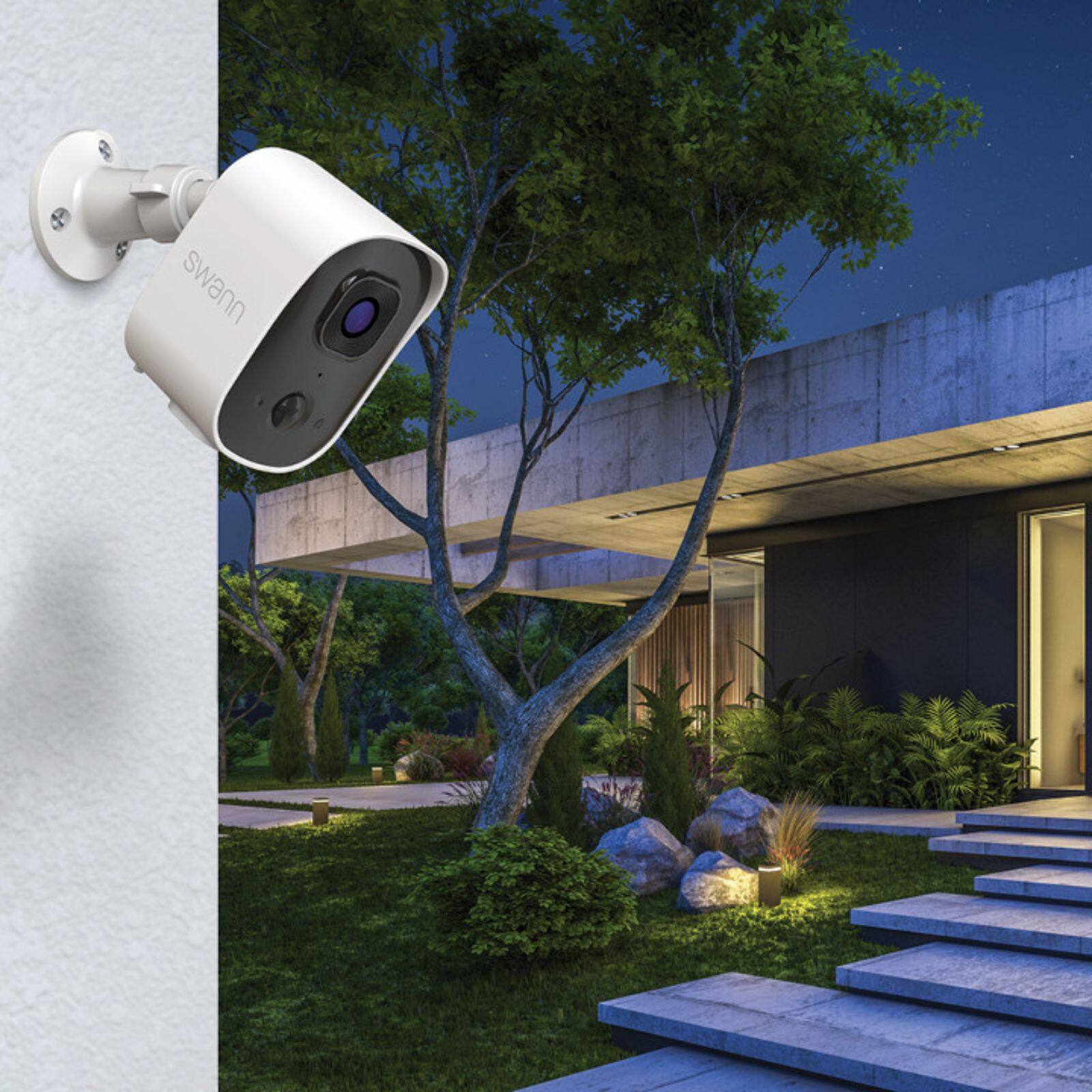 Alt View 1. Swann - EVO 2K Wireless Security Camera w 32GB Card - White.