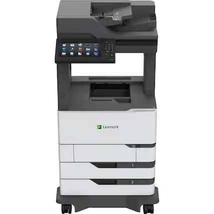 Front. Lexmark - Lexmark MX820 MX822ade Laser Multifunction Printer-Monochrome-Copier/Fax/Scanner-55 ppm Mono Print-1200x1200 - Monochrome.