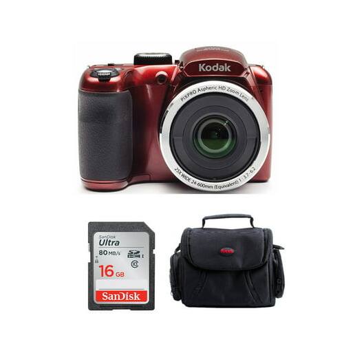 Kodak Aspheric HD PIXPRO Zoom Lens 25X 6.2 WIDE 24 600mm (Equivalent) SanDisk Ultra 80 MO/s 16 GB 0 1 SanDisk.