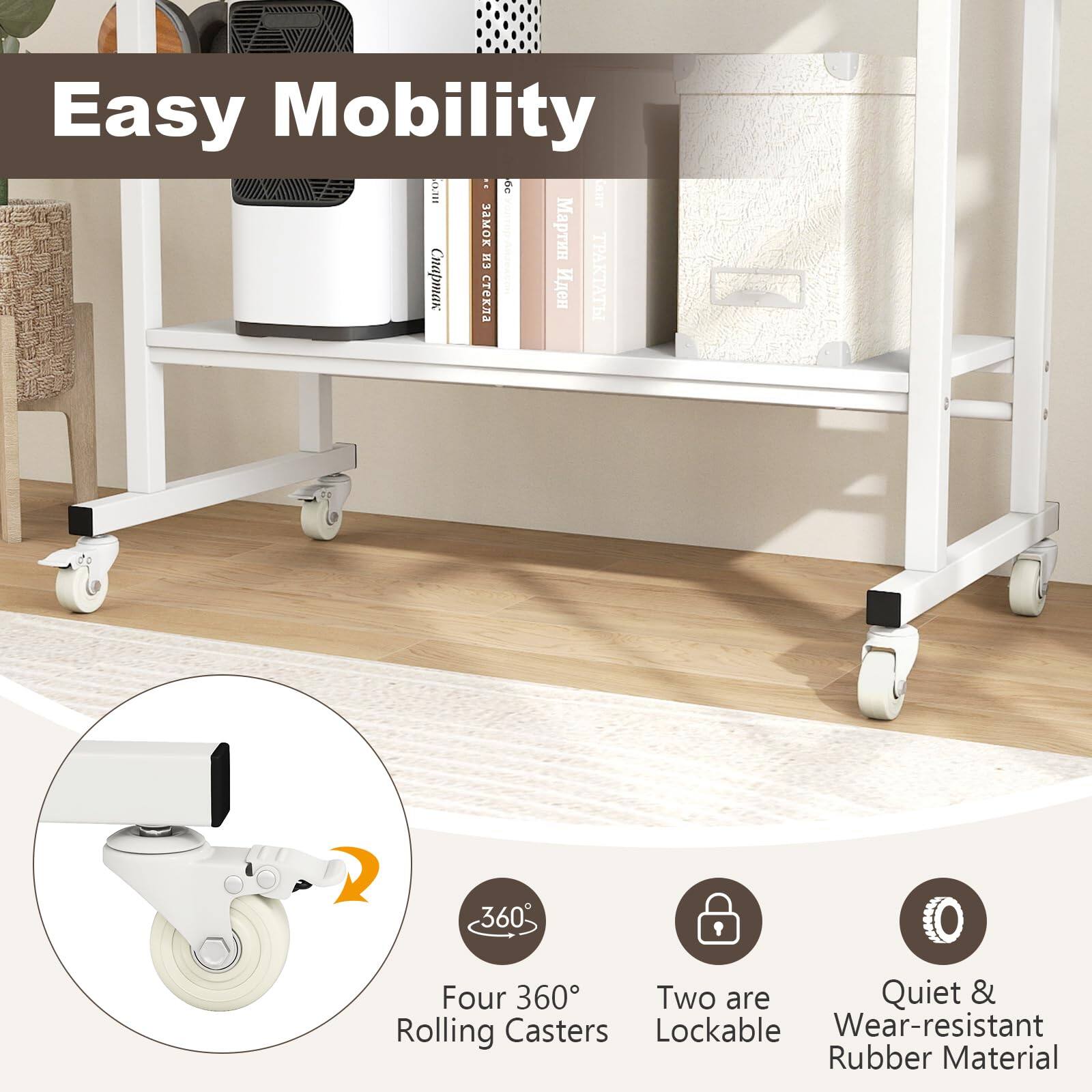 Easy Mobility: 6C AT AIT enecon EM 1 360

- Four 360° Rolling Casters
- Two are Lockable
- Quiet & Wear-resistant Rubber Material