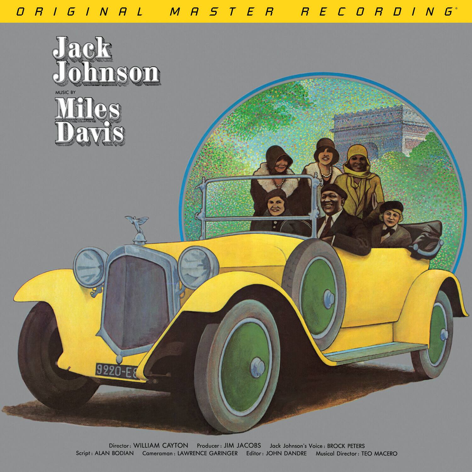 ORIGINAL MASTER RECORDING

Jack Johnson  
MUSIC BY Miles Davis

Director: WILLIAM CAYTON  
Producer: JIM JACOBS  
Script: ALAN BODIAN  
Cameraman: LAWRENCE GARINGER  
Editor: JOHN DANDRE  
Musical Director: TEO MACERO  
Jack Johnson's Voice: BROCK PETERS