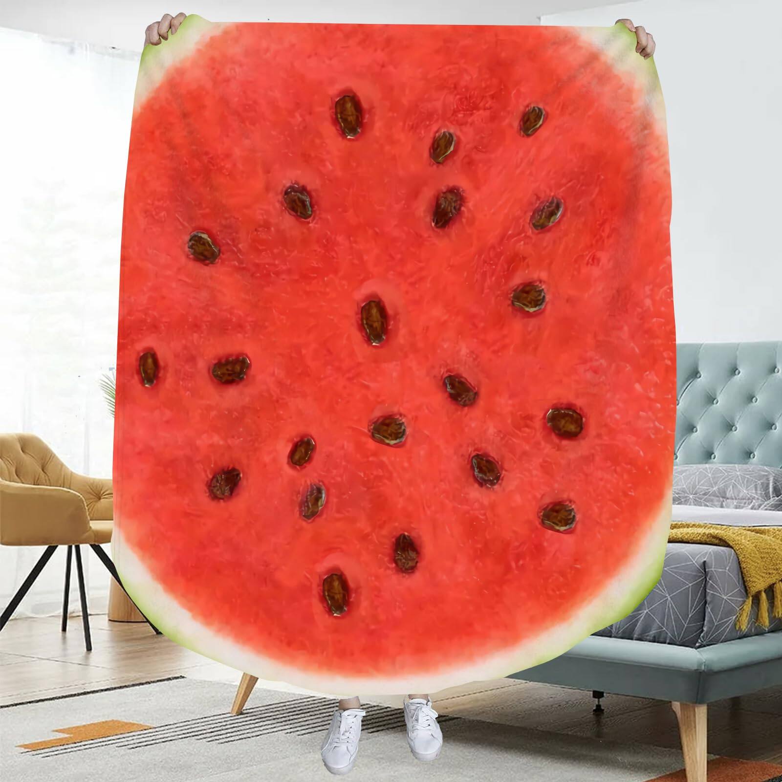 Alt View 5. Fabibe - Watermelon Blanket  Funny Food For Adults & Realistic 36 Inch Round Throw single-layer - Color18 60 Inches.