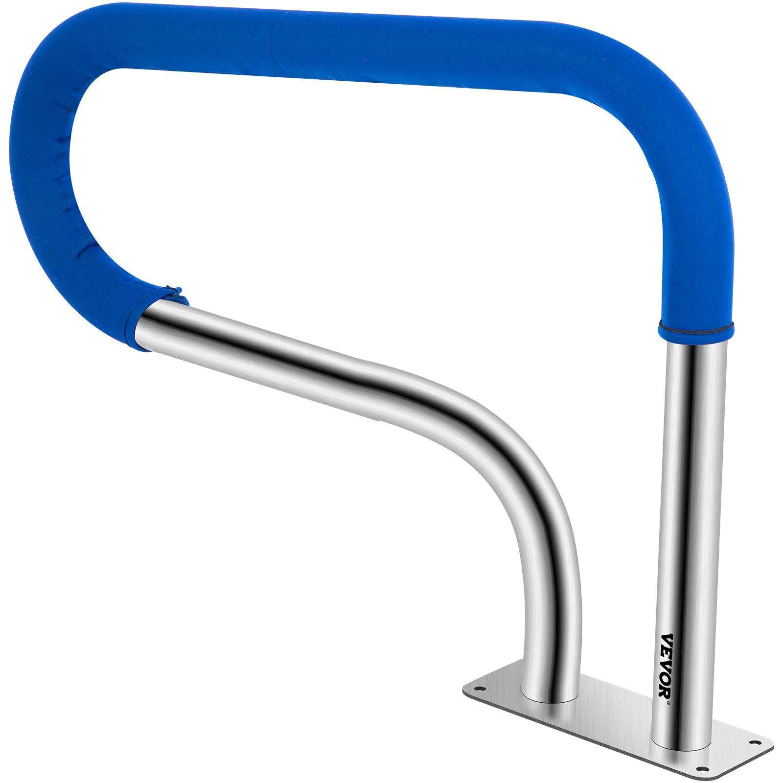 Alt View 5. VEVOR - Pool Handrail, 32 x 22.5 Swimming Pool Stair Rail, 304 Stainless Steel Stair Pool Hand Rail Rated 375lbs Load Capacity - Silver.