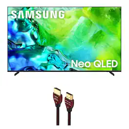 Samsung - QN55QN80HA 55" QLED TV with WireLogic 4K-8K-10K HDMI Cable (2026)