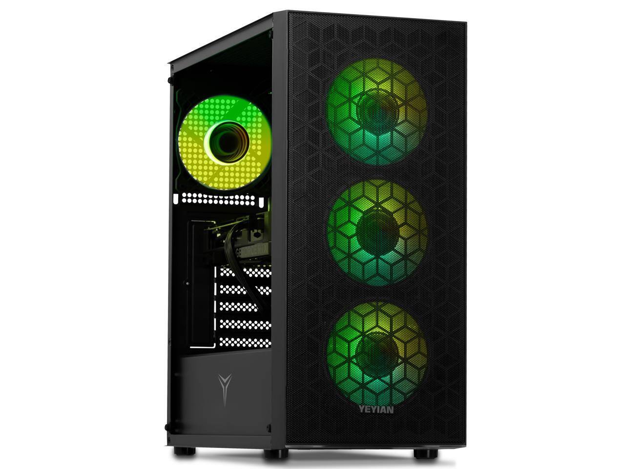 Alt View 2. YEYIAN - YEYIAN Gaming Desktop PC YUMI INTEL Core i5-14400F GeForce RTX5060 8GB 16GB DDR5 1TB SSD 650W Gold PSU Windows 11 Home.