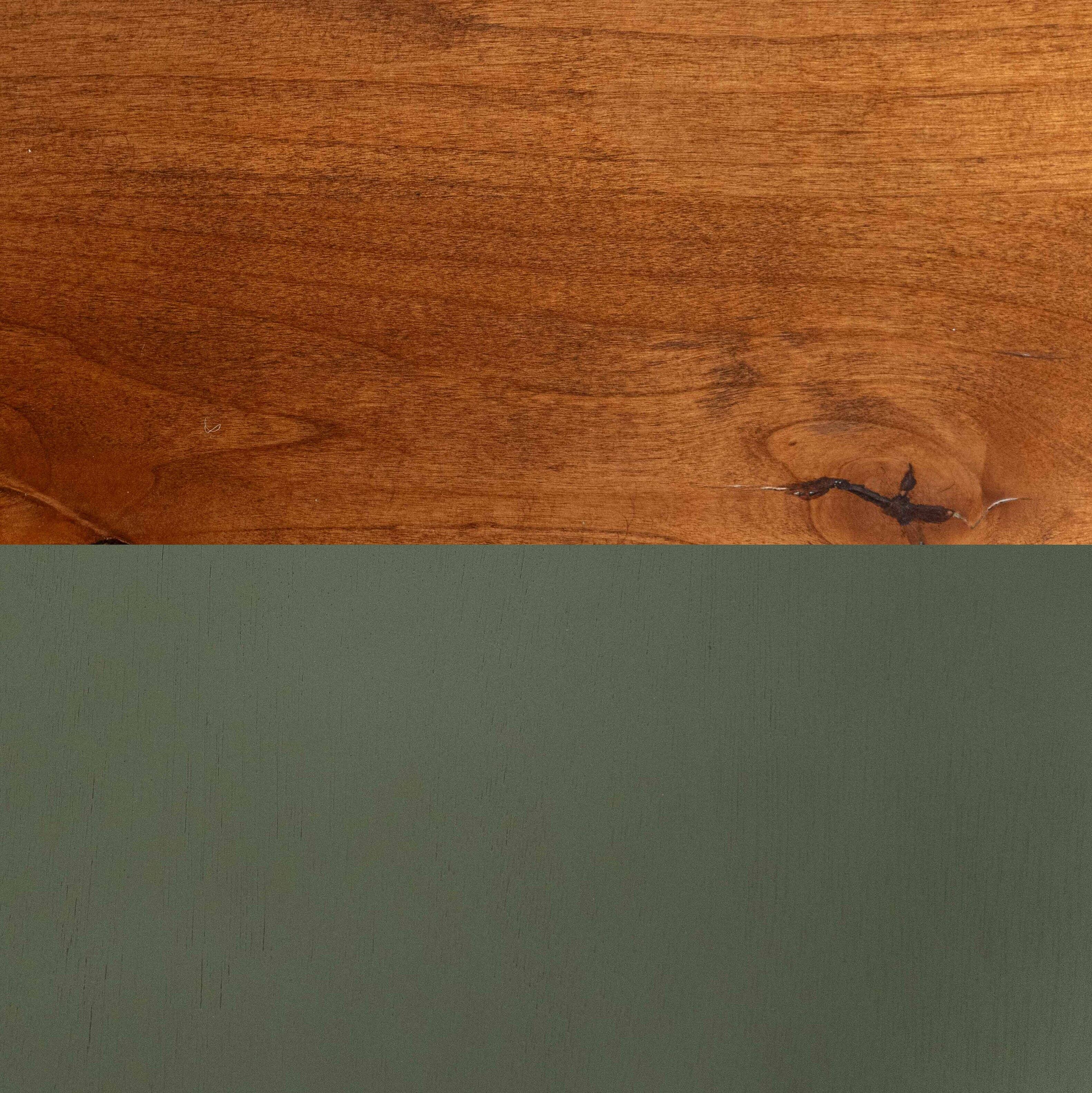 Alt View 4. TinyHomie - 22 inch One Drawer File No Assembly Required Sage Green and Fruitwood Finish.