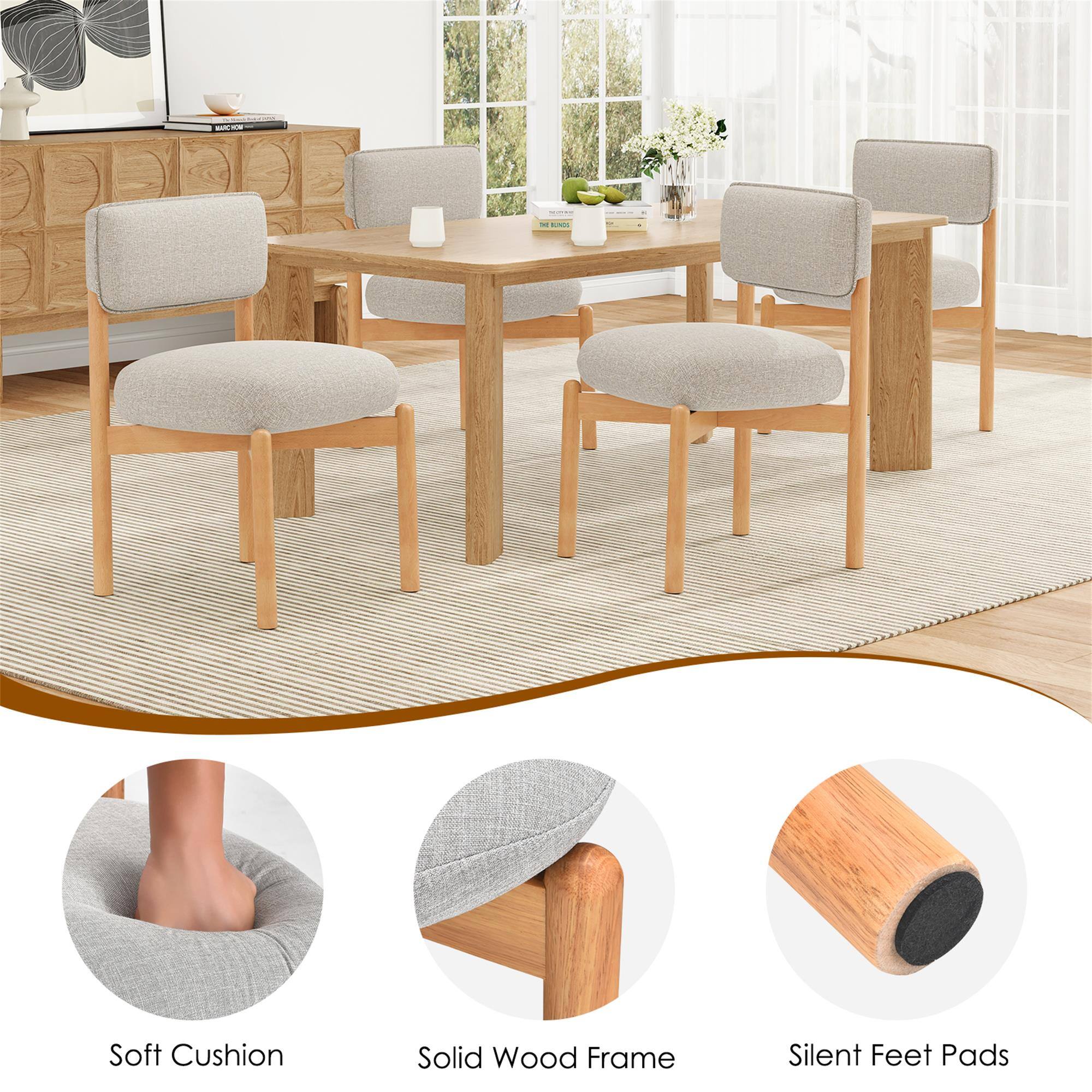 - Soft Cushion
- Solid Wood Frame
- Silent Feet Pads