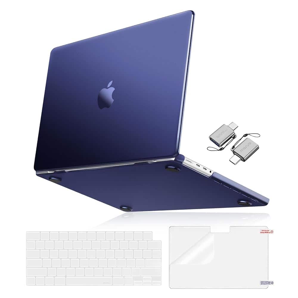 mosiso - Case for MacBook Pro 14 inch 2026-2021 Ultra-Thin Hard Case with Keyboard Skin Screen Protector Type C - Navy Blue price history on PriceWatchPro