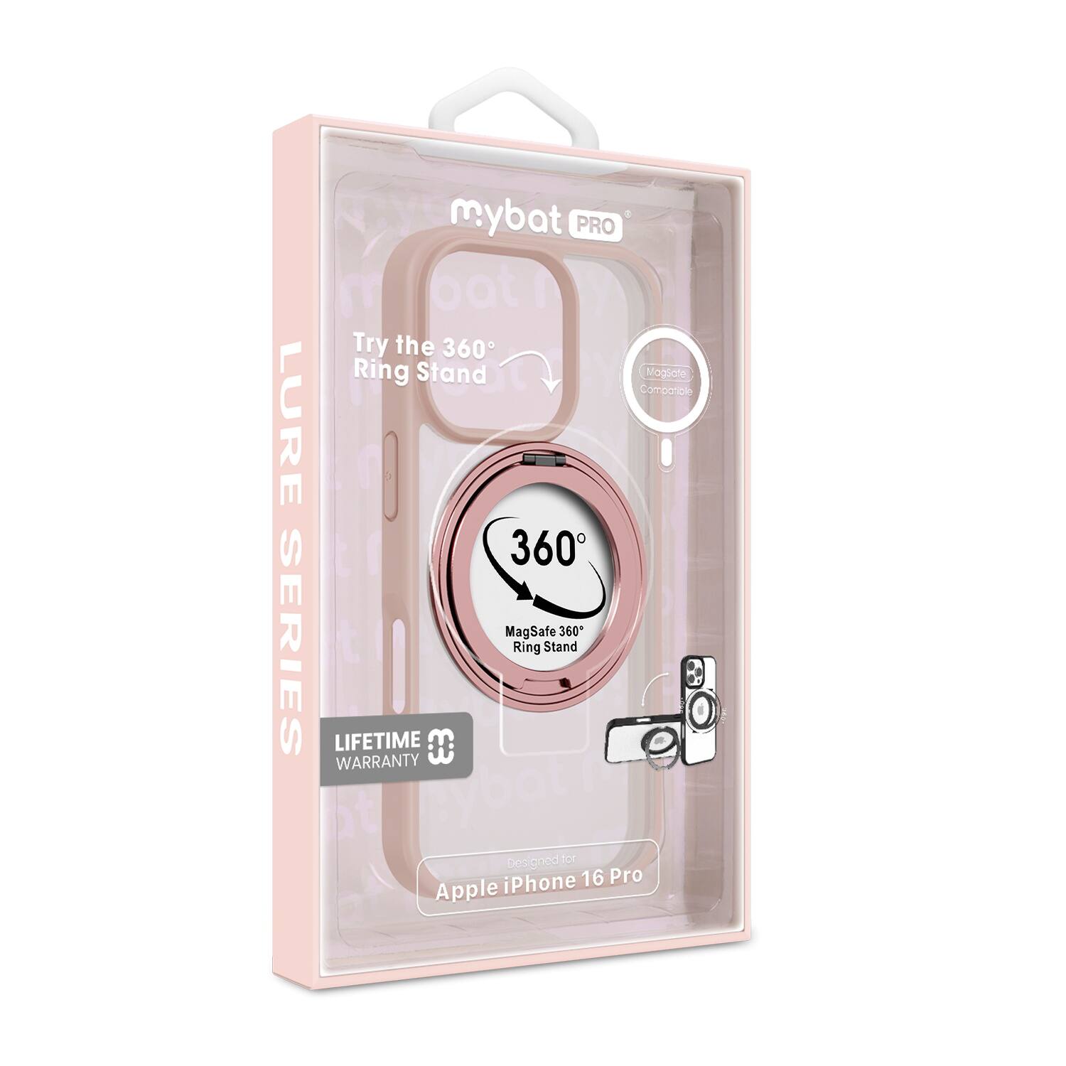 mybot PRO

LURE SERIES

Try the 360° Ring Stand

360° Magnetic Ring Stand

LIFETIME WARRANTY

Designed for Apple iPhone 16 Pro

Safe 360° Ring Stand

Magsafe Compatible