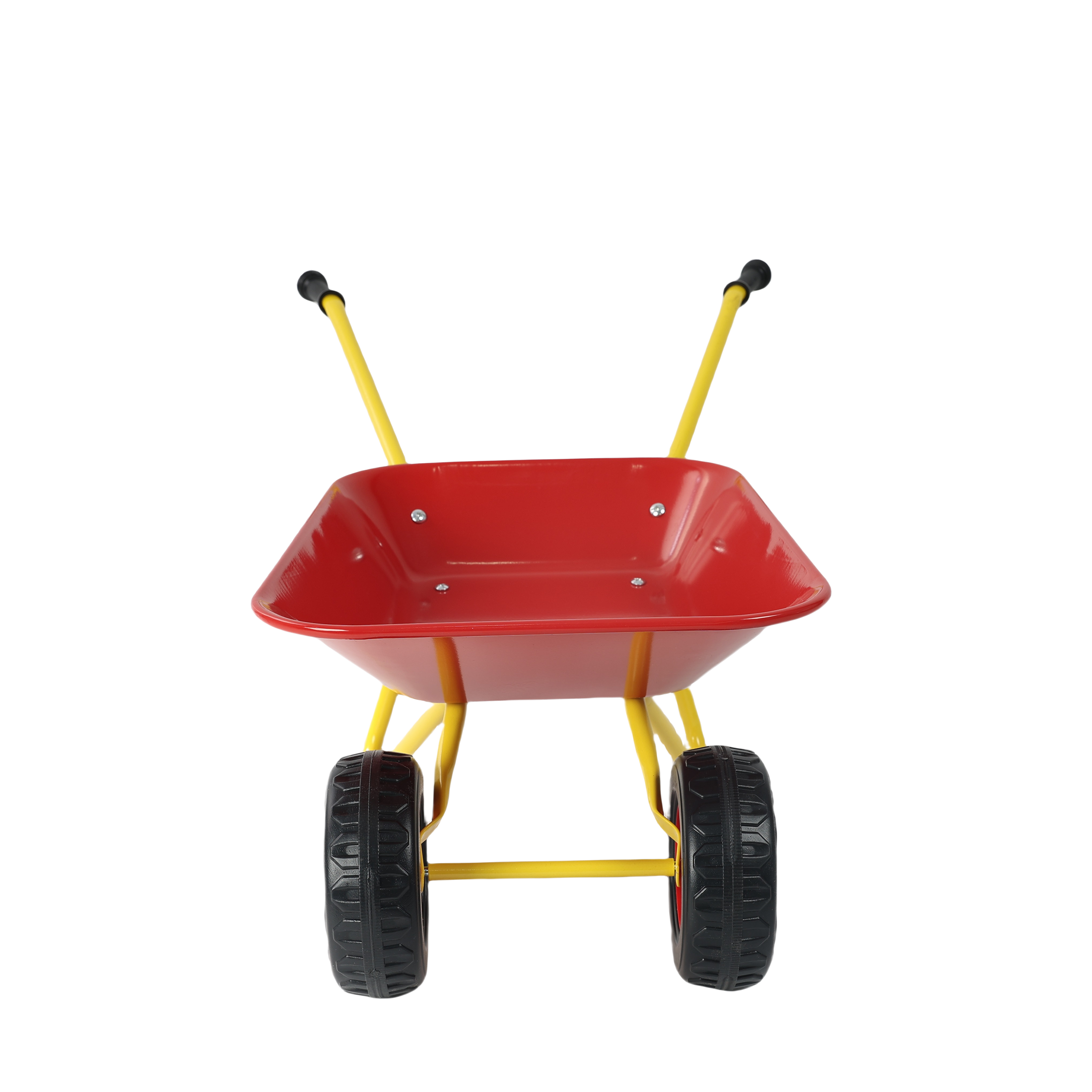 Back. APRILSOUL - Heavy vehicle metal structure two-wheeled trolley steel pallet can be used in gardens loading leaves soil sand etc red - Red.