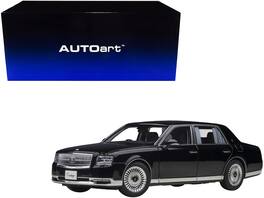 Toyota Century with Curtains RHD (Right Hand Drive) Special Edition 1/18 Model Car by Autoart - Black
