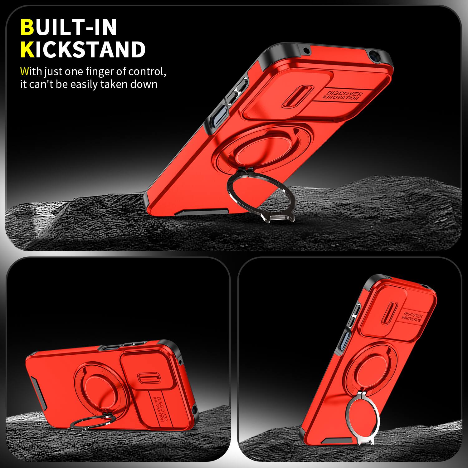BUILT-IN KICKSTAND  
With just one finger of control, it can't be easily taken down  

DISCOVER INNOVATION  
DISCOVER EFI