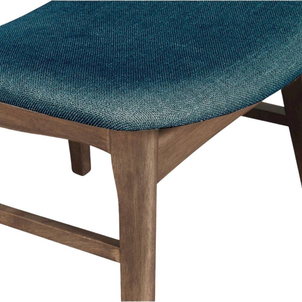Alt View 1. FurniFact - Wood Dining Chair Set of 2 Mid-Century Walnut Teal - Teal.