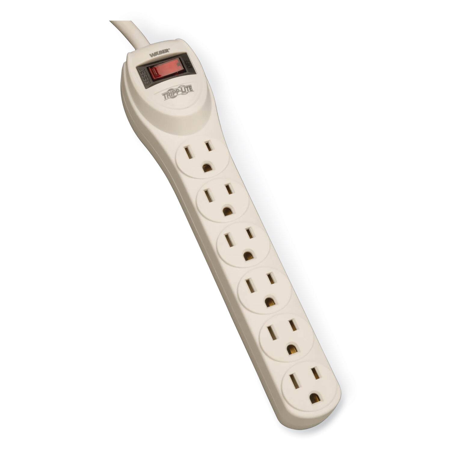 Tripp Lite - Waber-by-Tripp Lite Industrial Power Strip, 6 Outlets, 4 ft Cord - Gray
