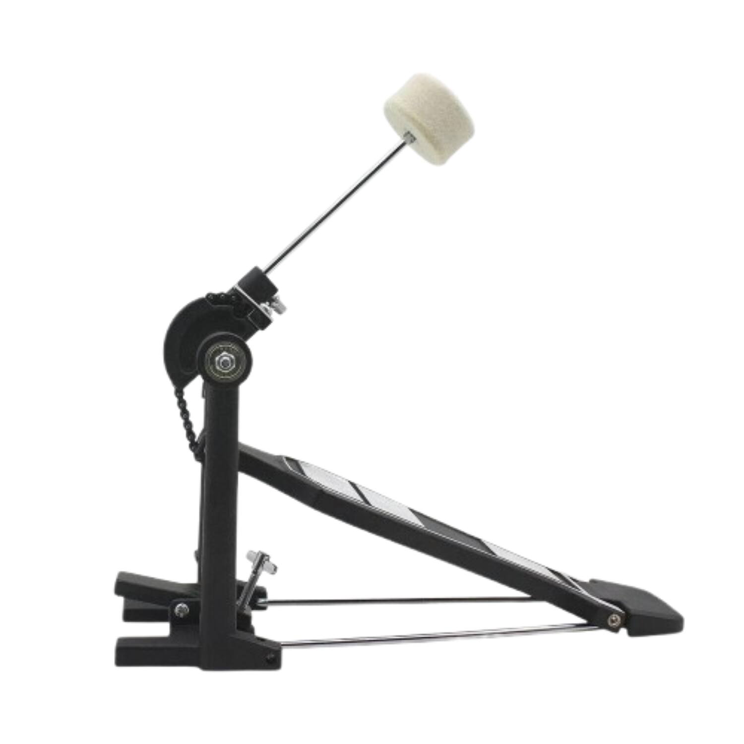 Front. Home Collection - Zinc Aluminum Alloy Single Foot Chain Drive Bass Drum Pedal - Black.