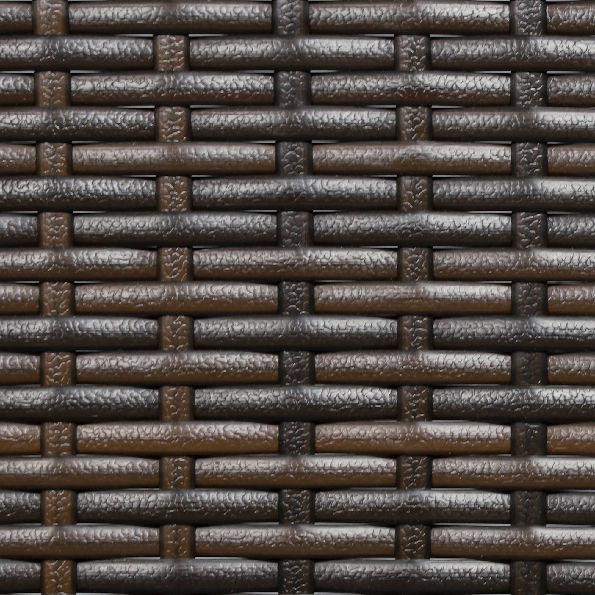 Alt View 8. Outsunny - Patio Furniture Set, 4 Piece Indoor Outdoor PE Wicker Conversation Set with Chairs, Loveseat Sofa, Cushions - Brown Rattan.