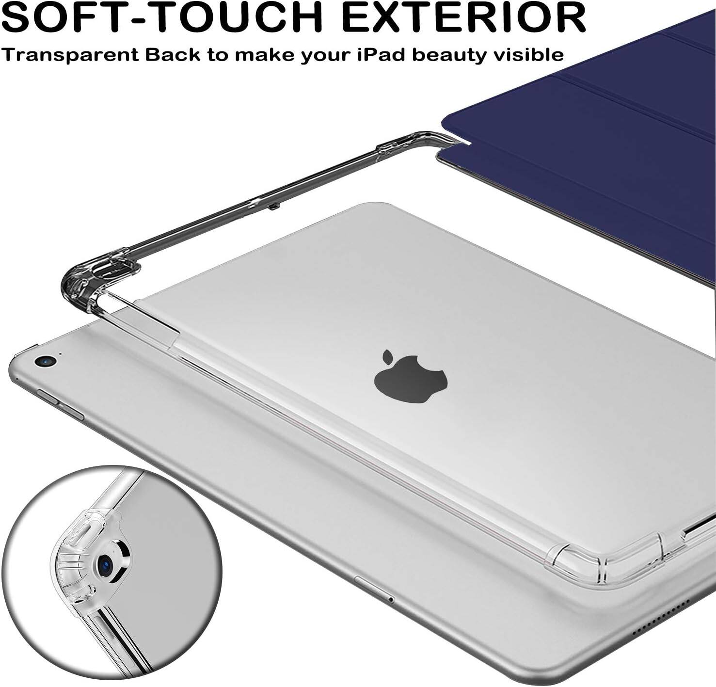 SOFT-TOUCH EXTERIOR  
Transparent Back to make your iPad beauty visible